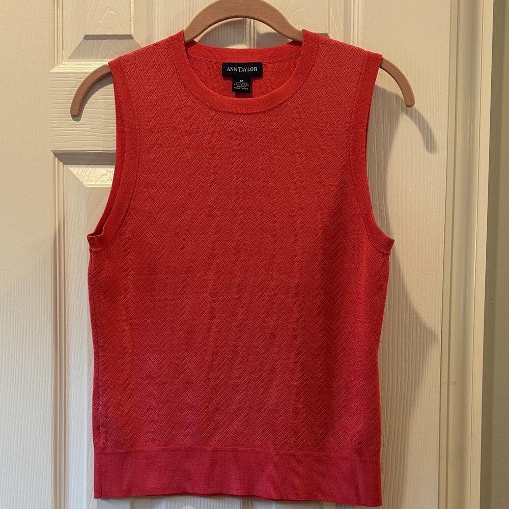 Ann Taylor Vibrant Coral Tank Top